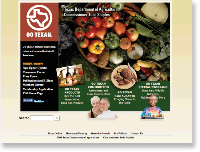 Go Texan website