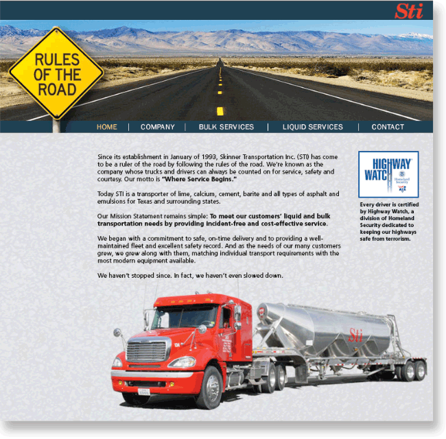 Skinner Transportation website